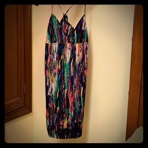 Silence + Noise Colorful Strappy Mini Dress